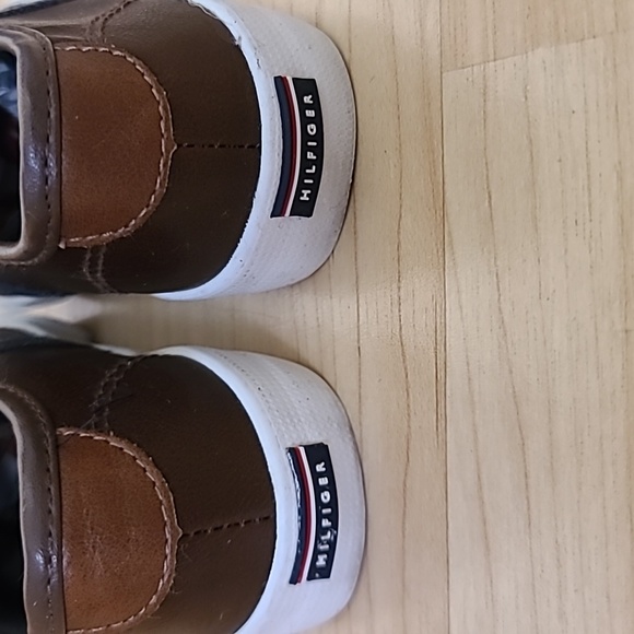 Tommy Hilfiger Dark Brown Dennis Low Stipe-T Boy Loafers Slip-On Size 8 - Picture 5 of 6